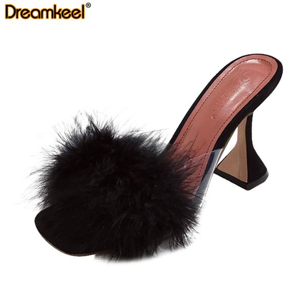 shoes women transparent heels hairy summer feather block heel shoes mules slippers high heels pvc ladies r, Black
shoes women transparent heels hairy summer feather block heel shoes mules slippers high heels pvc ladies r, Black