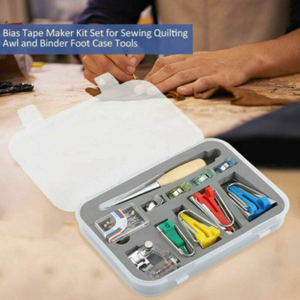 sewing bias tape maker kit sewing awl foot tool binder electric machine accessories, Black
sewing bias tape maker kit sewing awl foot tool binder electric machine accessories, Black