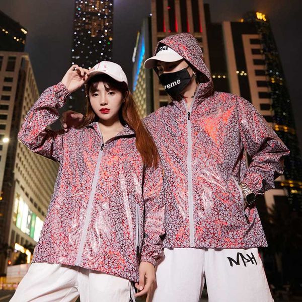 men's women's reflective jackets fashion men's noctilucent camouflage jacket loose hooded casual couple clothing 3 styles s-3, Black;brown
men's women's reflective jackets fashion men's noctilucent camouflage jacket loose hooded casual couple clothing 3 styles s-3, Black;brown