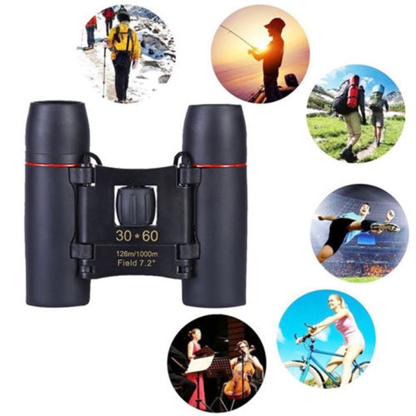 portable mini binoculars 30 x 60 zoom outdoor travel folding telescope with bag outdoor hiking accessories
portable mini binoculars 30 x 60 zoom outdoor travel folding telescope with bag outdoor hiking accessories