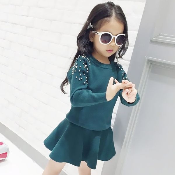 spring winter baby sweater + knitted skirt girls 2 pcs set kids knit suit children quality clothes pearl patch solid 4 to 9 yrs, White
spring winter baby sweater + knitted skirt girls 2 pcs set kids knit suit children quality clothes pearl patch solid 4 to 9 yrs, White