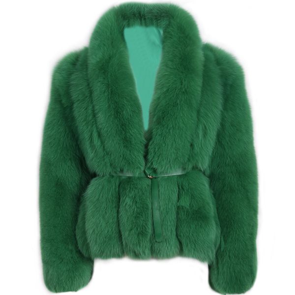 real fur jacket natural fur jacket ladies, Black