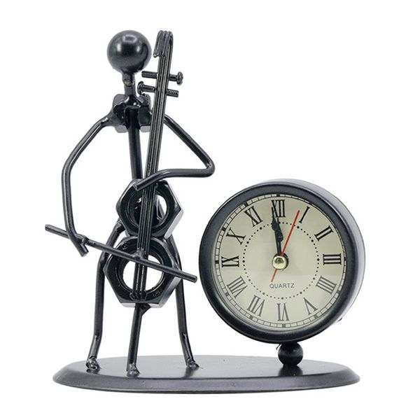 classic vintage old fashion iron art musician clock figure ornament for home office desk decoration gift cello
classic vintage old fashion iron art musician clock figure ornament for home office desk decoration gift cello