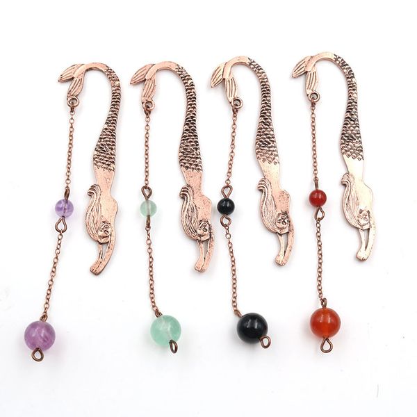wholesale 10 pcs copper plated mermaid bookmark amethyst stone round bead pendant red agate fashion jewelry, Silver
wholesale 10 pcs copper plated mermaid bookmark amethyst stone round bead pendant red agate fashion jewelry, Silver