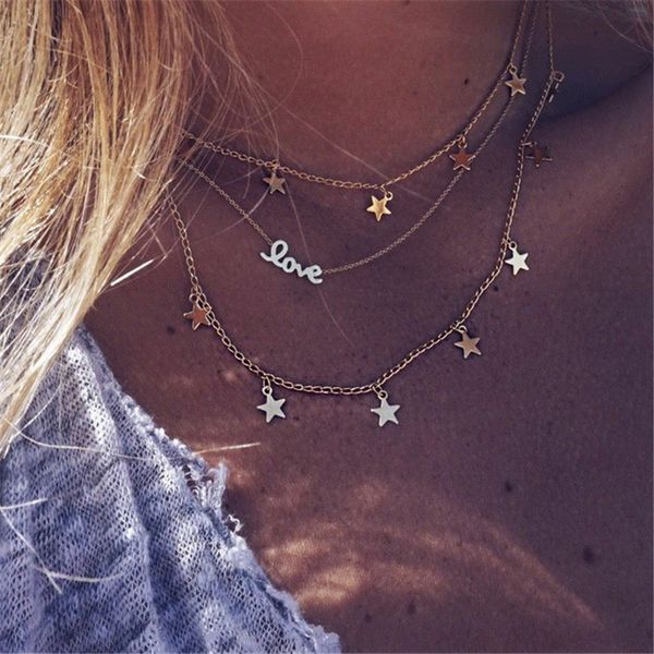 miss jq moon star pendant necklace for women multilayer statement necklace charm chain collier bijoux party jewelry, Silver
miss jq moon star pendant necklace for women multilayer statement necklace charm chain collier bijoux party jewelry, Silver