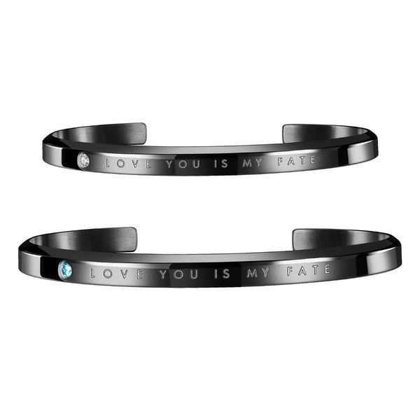 korean black bracelets for couple simple style stainless steel bracelet with shiny crystal letter statement love you is my fate
korean black bracelets for couple simple style stainless steel bracelet with shiny crystal letter statement love you is my fate