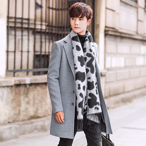 2019 male wool blend men's coat woollen overcoat winter autumn men coat fashion brand clothing lined warm woolen overcoat, Black
2019 male wool blend men's coat woollen overcoat winter autumn men coat fashion brand clothing lined warm woolen overcoat, Black
