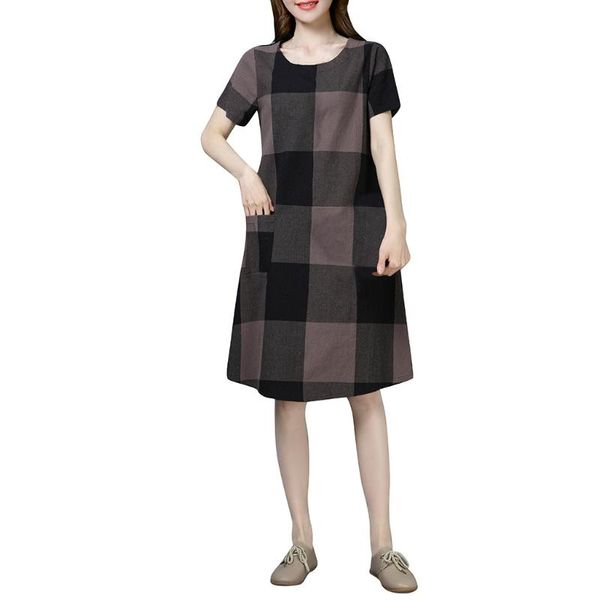 casual dresses jaycosin women vintage plaid print short sleeve pockets dress clothing ladies elegant summer knee-length vestidos mujer, Black;gray
casual dresses jaycosin women vintage plaid print short sleeve pockets dress clothing ladies elegant summer knee-length vestidos mujer, Black;gray