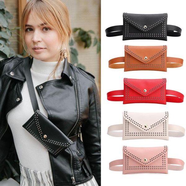 punk solid color rivet shoulder waist bags fanny belt packs women pu leather crossbody casual messenger chest bags rivet design
punk solid color rivet shoulder waist bags fanny belt packs women pu leather crossbody casual messenger chest bags rivet design