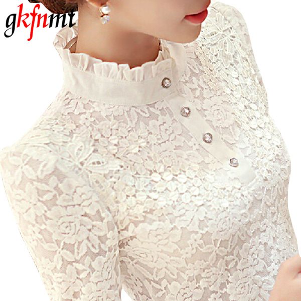 femme 2019 autumn winter blouses for women long sleeve lace floral patchwork blouse shirts casual blusas plus size 3xl, White
femme 2019 autumn winter blouses for women long sleeve lace floral patchwork blouse shirts casual blusas plus size 3xl, White
