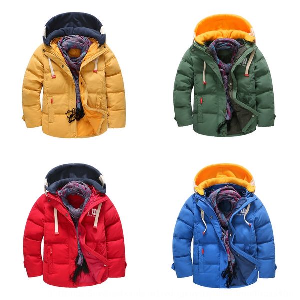 thickened down jacket men's middle and large children's down jacket children's wear, Blue;gray