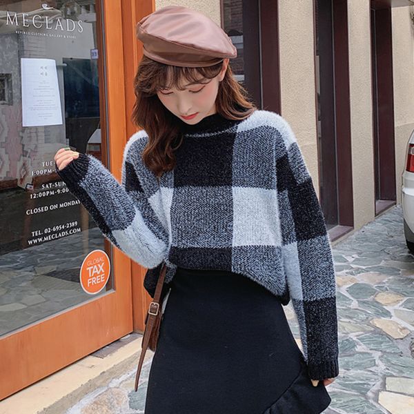 2019 autumn women new classic long sleeve o-neck sweater womens streetwear loose jumper knitted pullovers, White;black
2019 autumn women new classic long sleeve o-neck sweater womens streetwear loose jumper knitted pullovers, White;black