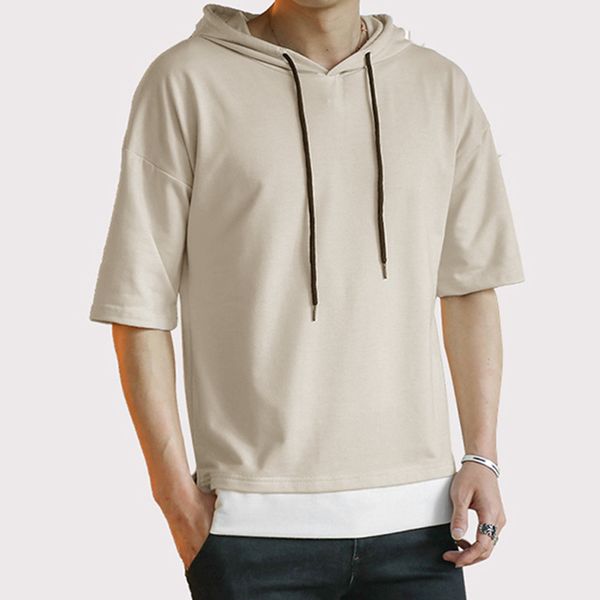 summer men hooded t shirts casual patchwork o neck tees fashion mens short sleeve tshirts plus size man clothing, White;black
summer men hooded t shirts casual patchwork o neck tees fashion mens short sleeve tshirts plus size man clothing, White;black