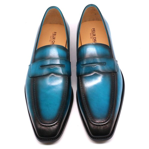 size 39-47 handmade mens penny loafers genuine leather light blue men dress shoes wedding party slip on shoes italian fashion, Black
size 39-47 handmade mens penny loafers genuine leather light blue men dress shoes wedding party slip on shoes italian fashion, Black