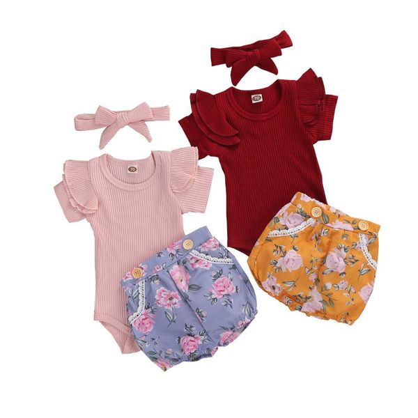 baby girls 2pcs outfit set solid short sleeve ruffle button closure romper short flower pattern pockets button shorts set, White
baby girls 2pcs outfit set solid short sleeve ruffle button closure romper short flower pattern pockets button shorts set, White