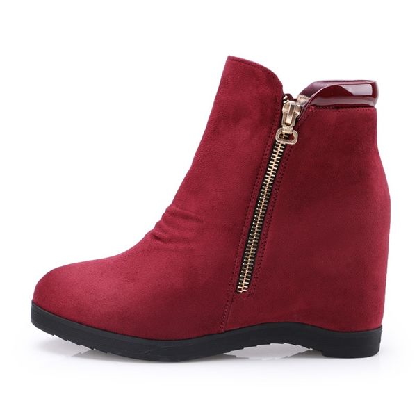 wedges hidden platform boots woman retro side zip autumn shoes winter woman ankle boots womens dress boots heels botines mujer punk laarzen, Black
wedges hidden platform boots woman retro side zip autumn shoes winter woman ankle boots womens dress boots heels botines mujer punk laarzen, Black
