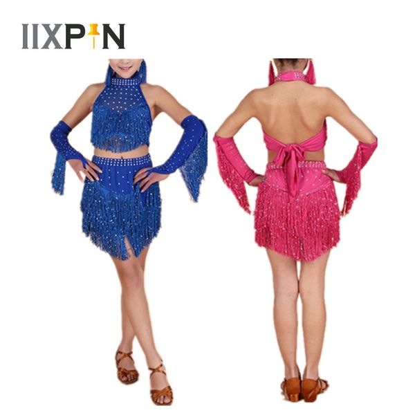 iixpin tassels latin dress girls sparkling sequins backless latin dance dress kids rumba samba salsa ballroom dance costume, Black;red
iixpin tassels latin dress girls sparkling sequins backless latin dance dress kids rumba samba salsa ballroom dance costume, Black;red