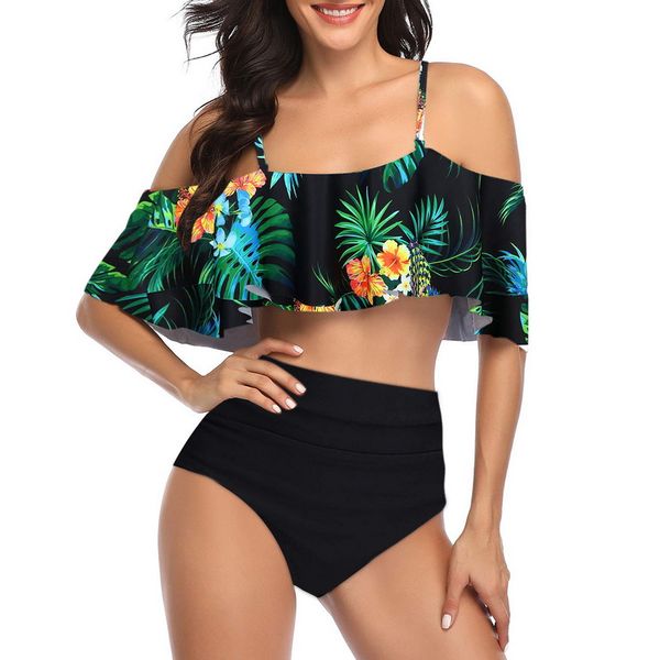 2020 new bikinis women swimsuit high waist bathing suit plus size swimwear push up bikini set vintage beach wear biquini, White;black
2020 new bikinis women swimsuit high waist bathing suit plus size swimwear push up bikini set vintage beach wear biquini, White;black