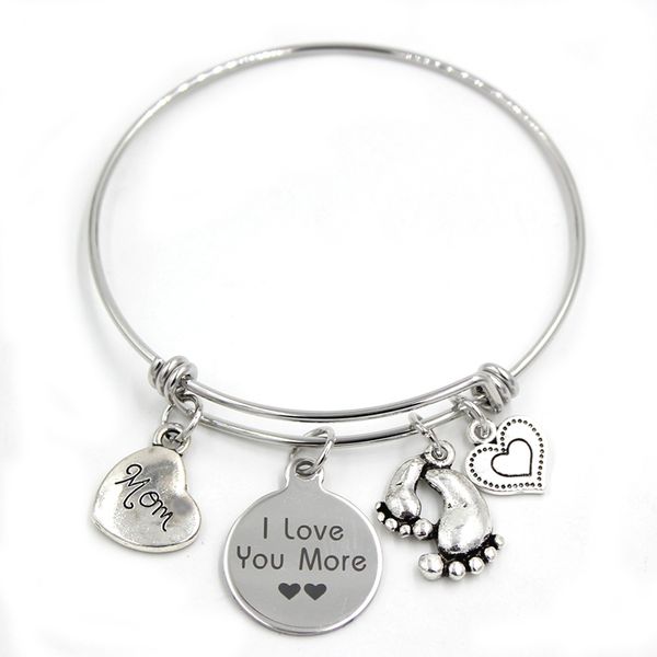 new arrival stainless steel bangle mother bracelets stainless steel bangle adjustable wire bangle family charms bracelet mama mom bracelets, Golden;silver
new arrival stainless steel bangle mother bracelets stainless steel bangle adjustable wire bangle family charms bracelet mama mom bracelets, Golden;silver