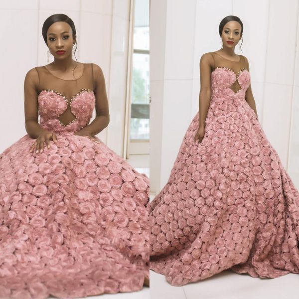 elegant pink prom dresses 2019 jewel neck sleeveless floral formal evening gowns sweep train pageant party dress plus size, Black
elegant pink prom dresses 2019 jewel neck sleeveless floral formal evening gowns sweep train pageant party dress plus size, Black