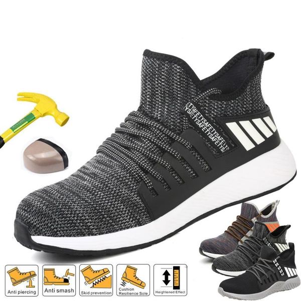 light steel toe sneakers safety working shoes with steel toe cap men indestructible shoes breathable puncture proof work, Black
light steel toe sneakers safety working shoes with steel toe cap men indestructible shoes breathable puncture proof work, Black