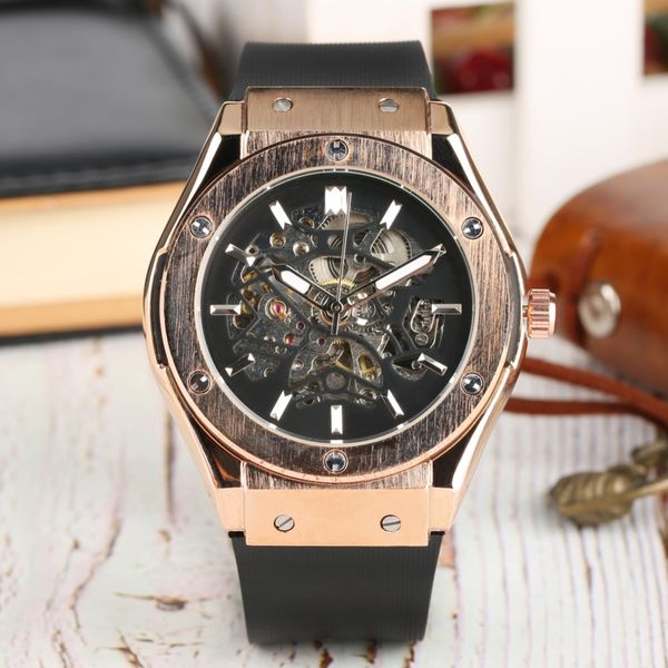 fashion mens analog automatic mechanical watch silicone strap mechanical watch for teenagers business memorial watches for men, Slivery;brown
fashion mens analog automatic mechanical watch silicone strap mechanical watch for teenagers business memorial watches for men, Slivery;brown