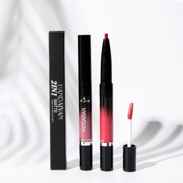dhl feeeshipping handaiyan new arrive 2 in 1 matte lip gloss liner pencils 14 color waterproof long lasting pigments nude color pen
dhl feeeshipping handaiyan new arrive 2 in 1 matte lip gloss liner pencils 14 color waterproof long lasting pigments nude color pen