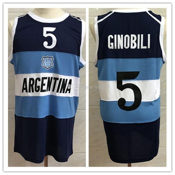 #5 manu ginobili team argentina navy blue retro classic basketball jersey mens stitched custom number and name jerseys, Black;red
#5 manu ginobili team argentina navy blue retro classic basketball jersey mens stitched custom number and name jerseys, Black;red