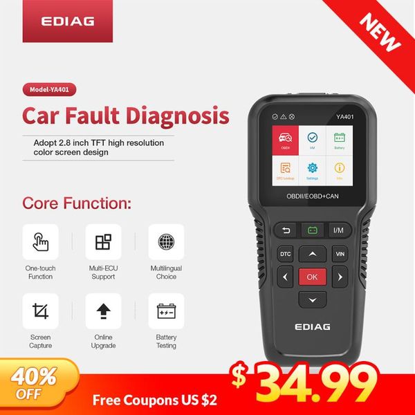 ediag ya-401 full obd2 scanner obdii code reader car diagnostic tool multilingual update ya401 better than cr3008 ml529
ediag ya-401 full obd2 scanner obdii code reader car diagnostic tool multilingual update ya401 better than cr3008 ml529