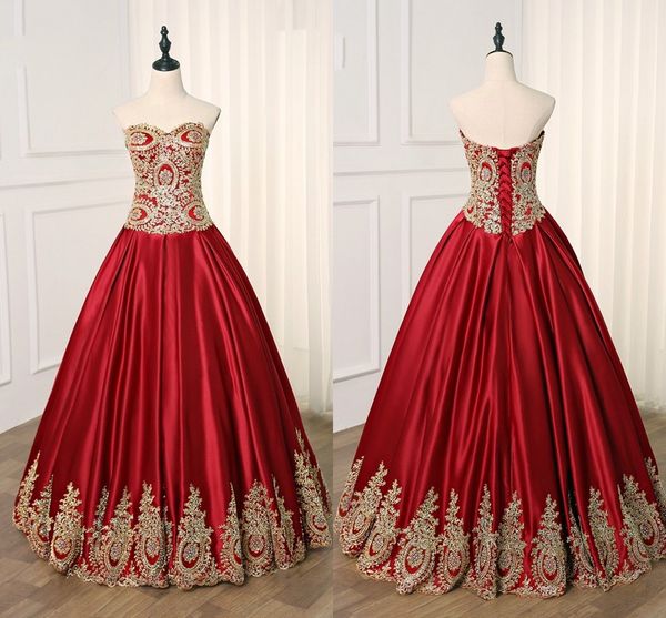 fashion gold lace burgundy evening prom dress formal gowns sweetheart satin backless corset lace sweet 15 party quinceanera dress, Black;red
fashion gold lace burgundy evening prom dress formal gowns sweetheart satin backless corset lace sweet 15 party quinceanera dress, Black;red