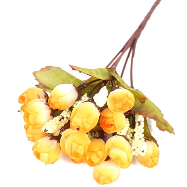 15 flowers artificial yellow rose fake silk flowers simulation life-like bouquets for wedding party home wedding decor-1 bouque
15 flowers artificial yellow rose fake silk flowers simulation life-like bouquets for wedding party home wedding decor-1 bouque