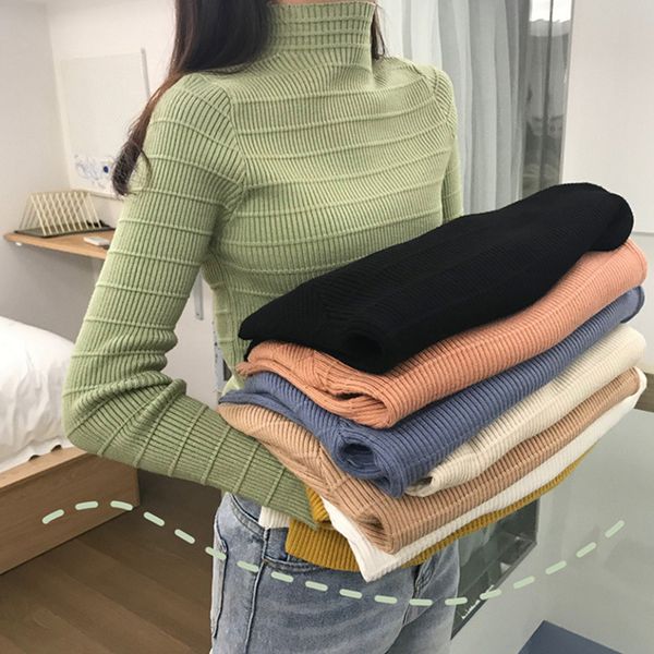 fashion-women sweater high elastic solid turtleneck fall winter fashion sweater women slim hight knitted pullovers, White;black
fashion-women sweater high elastic solid turtleneck fall winter fashion sweater women slim hight knitted pullovers, White;black