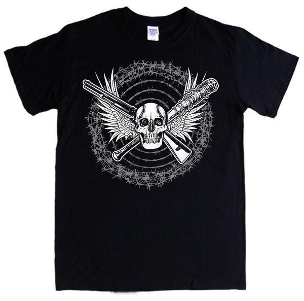 t-shirt negan baseball bat saviors saviours mens new men's fashion short-sleeve t shirts, White;black
t-shirt negan baseball bat saviors saviours mens new men's fashion short-sleeve t shirts, White;black