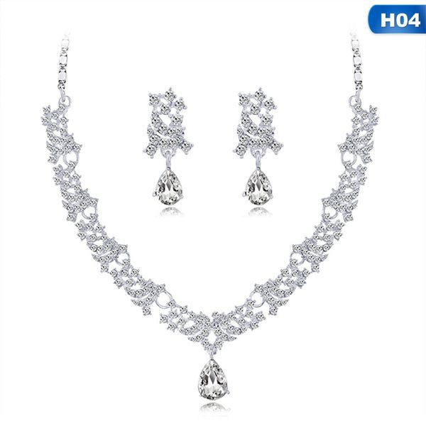 women choker necklaces crystal women alloy rhinestone glass necklace earrings pendants set wedding bride jewelry, Silver
women choker necklaces crystal women alloy rhinestone glass necklace earrings pendants set wedding bride jewelry, Silver