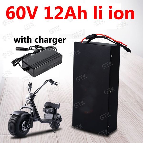 gtk waterproof 60v 12ah lithium-ion battery pack 18650 bms for 1000w two wheel foldable citycoco scooter x10x7x8 + 2a charger
gtk waterproof 60v 12ah lithium-ion battery pack 18650 bms for 1000w two wheel foldable citycoco scooter x10x7x8 + 2a charger