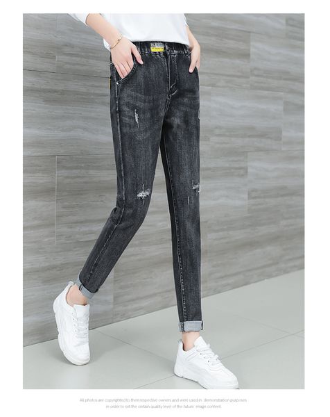 deep black the new han edition fashion show thin tall waist loose joker torre nine points pants, Blue
deep black the new han edition fashion show thin tall waist loose joker torre nine points pants, Blue