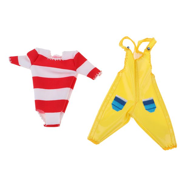 1/6 handmade suspender pants & striped jumpsuit clothing suit for blythe doll changing decor
1/6 handmade suspender pants & striped jumpsuit clothing suit for blythe doll changing decor
