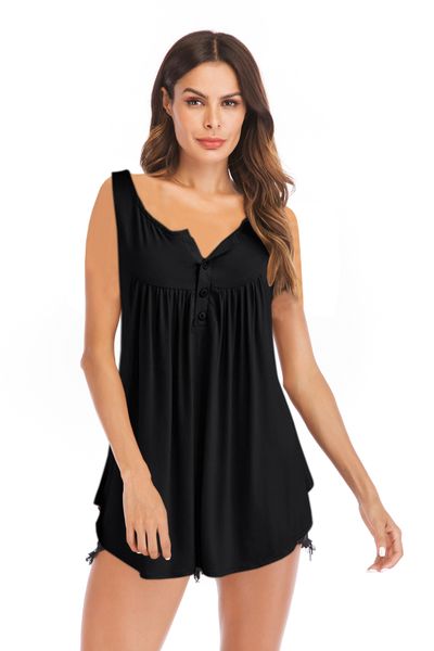 summer 2019 new v-neck button pleated vest t-shirt european and american solid color casual shirt, White
summer 2019 new v-neck button pleated vest t-shirt european and american solid color casual shirt, White