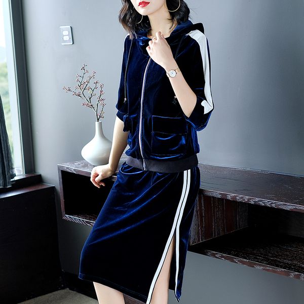 velvet 2 piece set women casual velour tracksuit and skirt velvet tracksuits conjunto feminino year-old female costume, White
velvet 2 piece set women casual velour tracksuit and skirt velvet tracksuits conjunto feminino year-old female costume, White