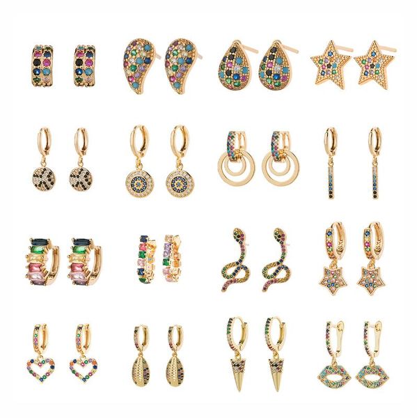 fashion women micro paved cz stud earring classic circle rainbow copper earrings star geometric design crystal tassels jewelry, Golden;silver
fashion women micro paved cz stud earring classic circle rainbow copper earrings star geometric design crystal tassels jewelry, Golden;silver