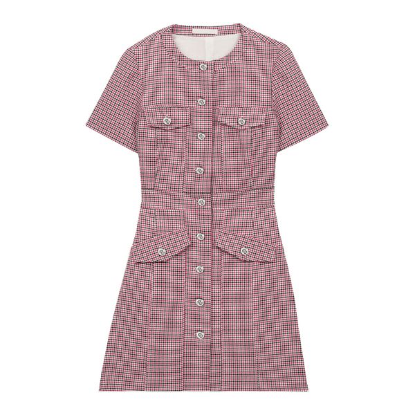 women dress new spring / summer 2020 simple waist single-breasted short-sleeved mini dress, Black;gray
women dress new spring / summer 2020 simple waist single-breasted short-sleeved mini dress, Black;gray