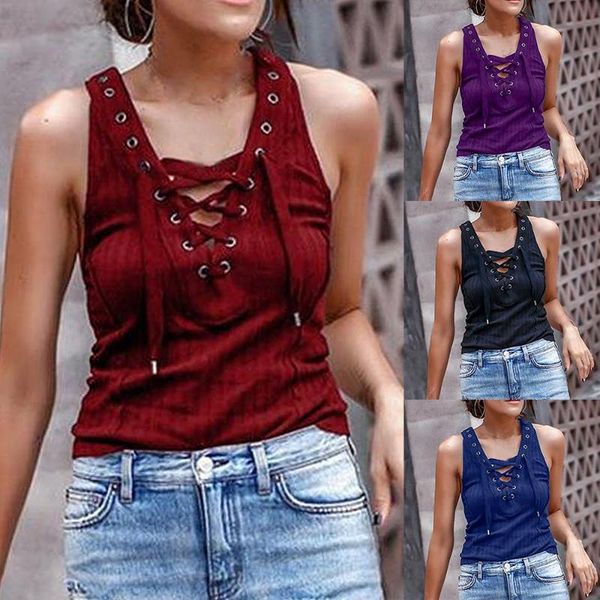 laamei casual slim tank women spring summer solid color pullovers ladies drawstring sleeveless fashion femme streetwear, White
laamei casual slim tank women spring summer solid color pullovers ladies drawstring sleeveless fashion femme streetwear, White