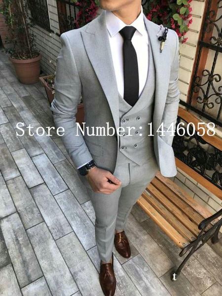 men's suits & blazers 2021 custom made business men light grey wedding groom suit 3 pieces slim fit tuxedo for prom man, White;black
men's suits & blazers 2021 custom made business men light grey wedding groom suit 3 pieces slim fit tuxedo for prom man, White;black