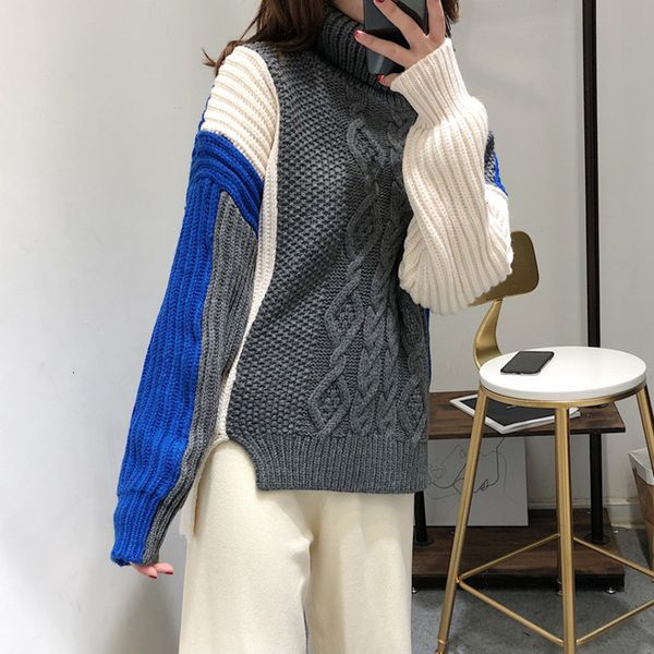 women's sweaters tvvovvin 2021 autumn winter turtleneck collar hit colors knitting pullovers streetwear sweater women fashion x, White;black
women's sweaters tvvovvin 2021 autumn winter turtleneck collar hit colors knitting pullovers streetwear sweater women fashion x, White;black