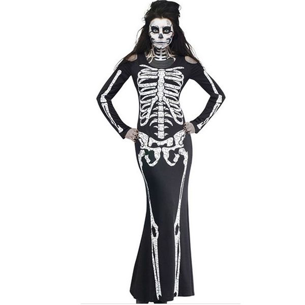 halloween europe and america women's dress skeleton bone onesie party performance wear cosplay clothing, Black;red
halloween europe and america women's dress skeleton bone onesie party performance wear cosplay clothing, Black;red