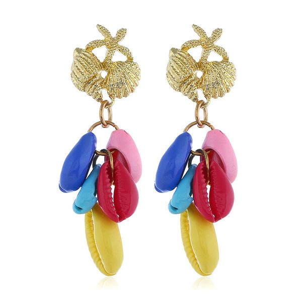 fashion new shell earrings creative freshwater pearl bohemian handmade golden beach shell pendant earrings women's charm jewelry, Silver
fashion new shell earrings creative freshwater pearl bohemian handmade golden beach shell pendant earrings women's charm jewelry, Silver
