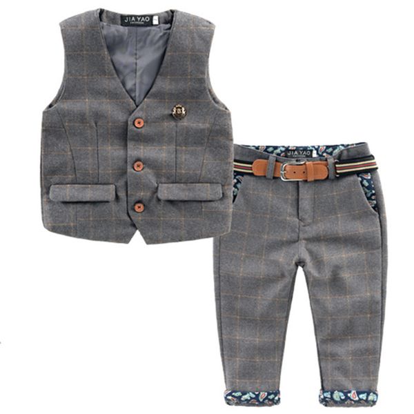 children's wear 2019 autumn new boys british wind set children's plaid vest+trousers with belt gentleman suit, White
children's wear 2019 autumn new boys british wind set children's plaid vest+trousers with belt gentleman suit, White