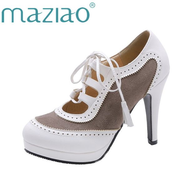 maziao fashion gladiator women shoes retro round toe pumps lace-up super high office career high heels pumps women shoes, Black;white
maziao fashion gladiator women shoes retro round toe pumps lace-up super high office career high heels pumps women shoes, Black;white
