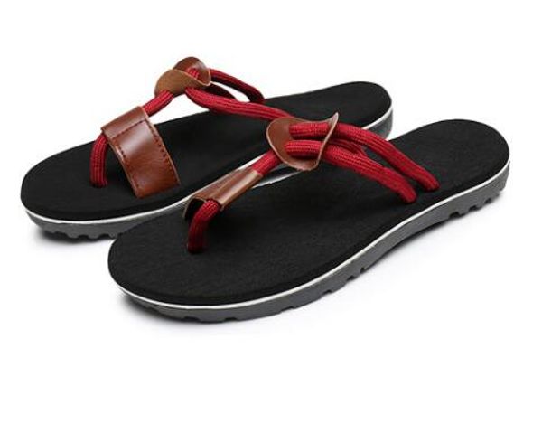 men slipper 2018 119 9 waterproof red men shoes solid color beach slipper, Black
