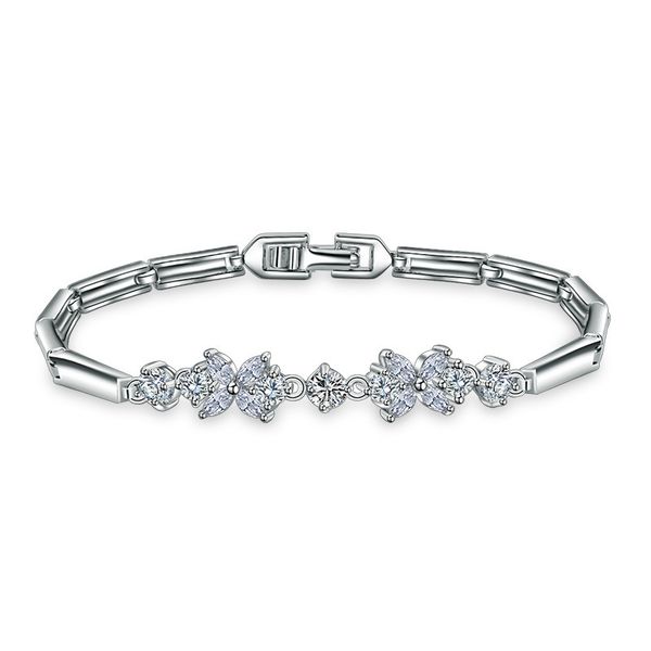 sell luckyshine fashion flower crystal bracelets 6pcs/lot platinum plated white cubic zirconia gem wedding party bracelet bangles, Black
sell luckyshine fashion flower crystal bracelets 6pcs/lot platinum plated white cubic zirconia gem wedding party bracelet bangles, Black
